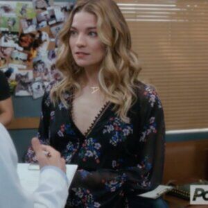 ASO Alexis Rose Schitts Creek NICHOLAS Black Silk Drawstring Dress